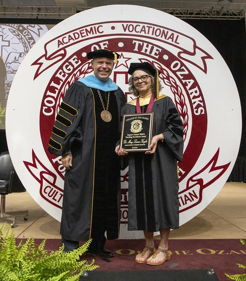 Man and women on stage